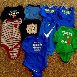 0-3 month boy long sleeved onesies